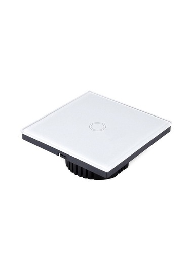 Pazly 86mm 1 Gang Cam Panel Akıllı Ev Işığı Dokunmatik Anahtar, Rf433 Uzaktan Kumanda, Ac 110v-240v Beyaz