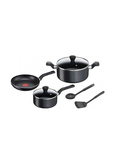 Tefal Super Cook 7 Parça Tencere Seti B459s784 TEFAL.158 Siyah