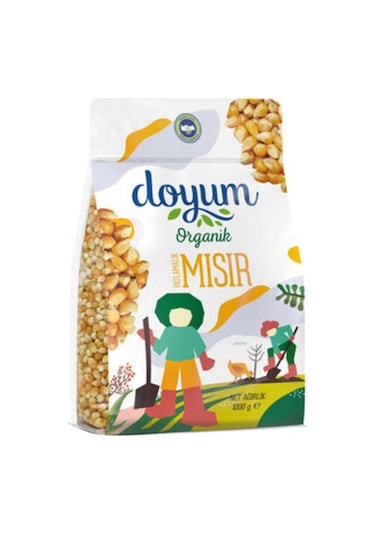 Organik Patlamalık Mısır Doypack 1kg 4 Adet