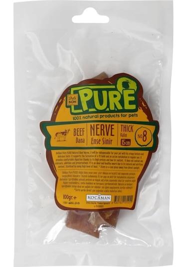 Delibon Pure Kurutulmuş Dana Kalın Ense Sinir Köpek Ödül Maması 100 G