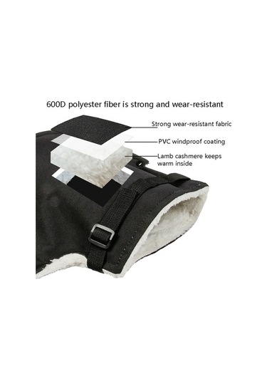 Primepickings Mg1059 Soğuk Hava Eldiveni, Motosiklet Saplı Eldiven, Siyah