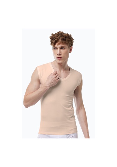 Malabadi Görünmez Atlet Erkek Beyaz Ten Rengi 2 Li Paket V Yaka Iz Yapmayan Modal Kolsuz Atlet 064 Beyaz-ten