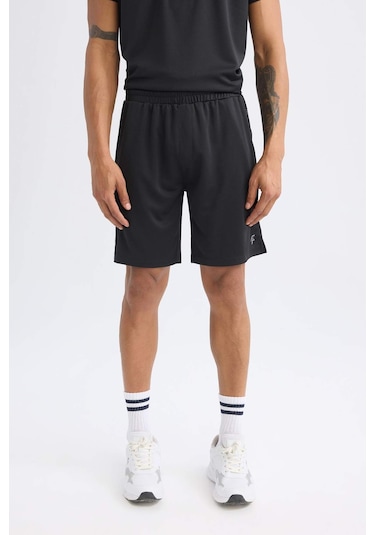 DeFactoFit Slim Fit Dar Kesim Sporcu Standart Paça Şort V3030AZ24SPBK81 DeFactoFit Slim Fit Dar Kesim Sporcu Standart Paça Şort V3030AZ24SPBK81
