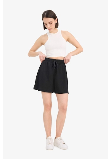 DeFacto Coool Loose Fit Bürümcük Şort A6223AX25SMBK81 Siyah