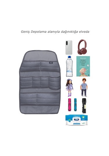 Bod Ecolux Serisi Taytüyü Araba Oto Koltuk Arkası Eşya Düzenleyici Araç İçi Organizer Füme
