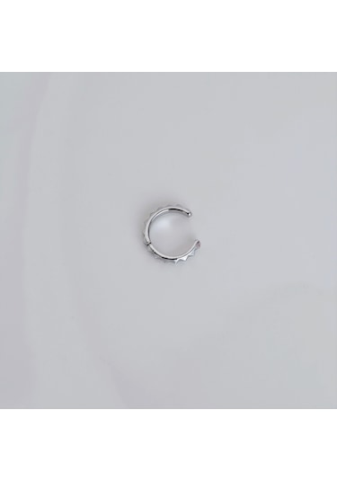 Silver Renkli İnce Earcuff Sıkıştırma Kıkırdak Renkli