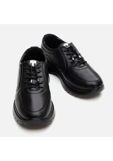 Hotiç Hakiki Deri Siyah Kadın Spor Ayakkabı 01ayh294660a100 Siyah