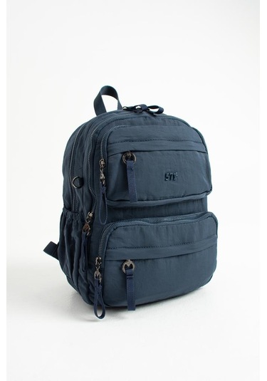 Kadın Sırt Çantası Ultra Hafif Poliamid Kumaş Su Geçirmez Çok Cepli Günlük Sırt Çantası 35 25 Cm Lacivert