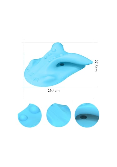 Boyun Masajı Servikal Spondiloz Düzeltme Yastığı, Renk: 877 Boynuzu Mavi Çok Renkli