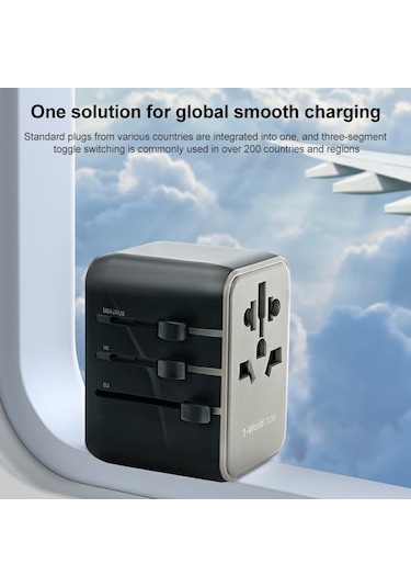 Momax Ua11 1-world 20w Pd Global Seyahat Hızlı Şarj Cihazı Güç Adaptörü Siyah