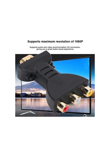 Hdmı - Rgb Av Video Dönüştürücü Rca Bileşen Dönüştürücü 1080p Ses Video Senkronizasyon Adaptörü