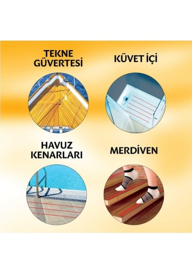 Vodaseal Islak Mekan Kaydırmazlık Bandı Şeffaf 36 MM x 2,5 M Şeffaf