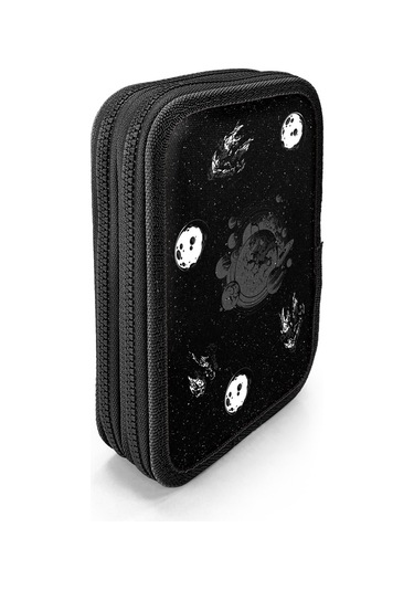 Coral High Kids Siyah Galaxy Desenli Çift Katlı Kalem Çanta 11148 Siyah