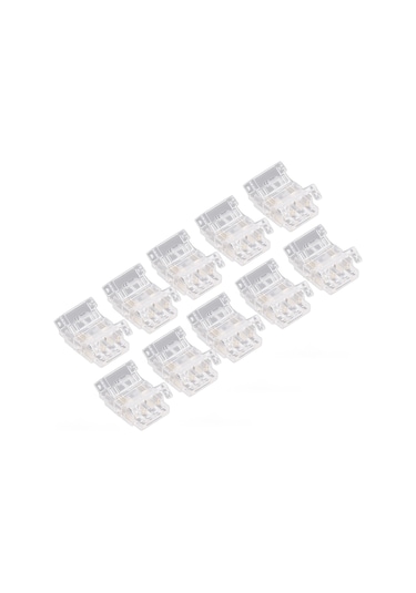 Kosona 10 Adet Cob Led Şerit Bağlantı Elemanı - 3pin 10mm, Kaynaklı Olmayan, Sürekli Bağlantı, Ev Ofis İçin, Pc Malzeme