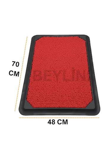 Dezenfektan Hijyen Paspası Dış Kapı Ofis Apartman Halısı Kırmızı