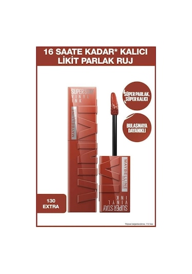 Maybelline New York Super Stay Vinyl Ink 130 Extra Ruj