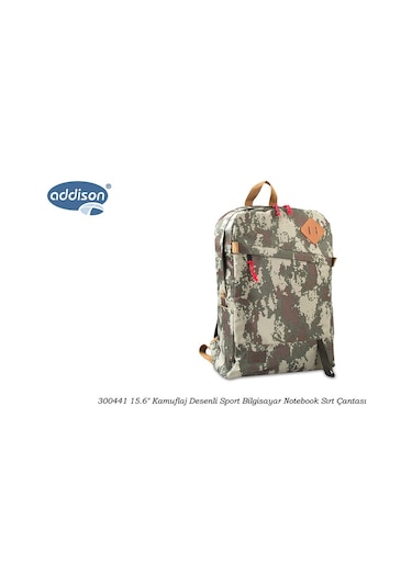 Addison 300441 15.6 Kamuflaj Desenli Notebook Sırt Çantası