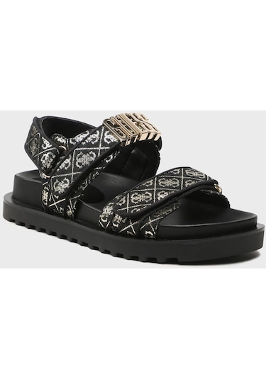 Guess Kadın Sandalet Fl6fbs Fal03 Blkpl Siyah-gold Siyah - Altın