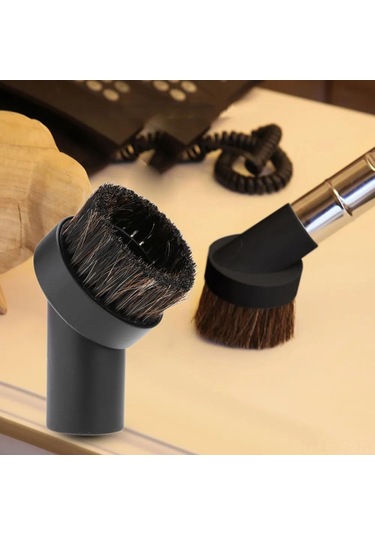 Yunboo 32 Mm Evrensel Elektrik Süpürge Yedek Fırça - At Kuyruğu Tüyü, Kuru Temizlik İçin Dayanıklı Plastik Siyah