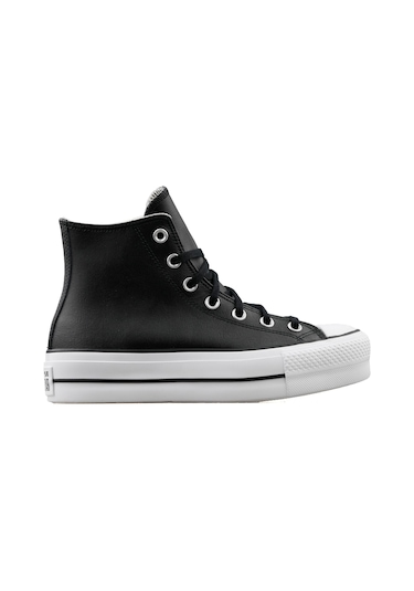 Converse Chuck Taylor All Star Leather Platform Kadın Günlük Ayak Siyah