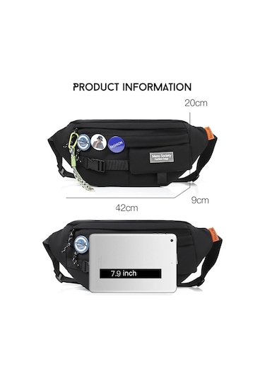 Sones Çok Fonksiyonlu Göğüs Çantası Omuz Çantası, Model: Mavi+rozet Çok Renkli