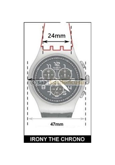 Swatch Yos Modeli 24mm Krokodil Kahverenk Deri Saat Kordonu