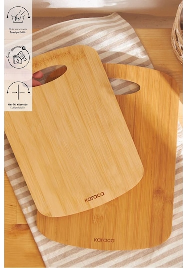 Karaca  Defne 2 li Bambu Kesme Tahtası