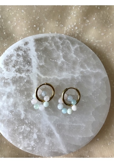 Çelik Morganit Küpe