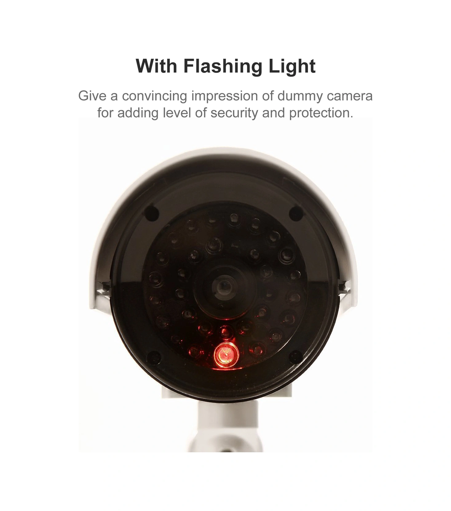 Youmex Gümüş Renkli Açı Ayarlanabilir Imitasyon Güvenlik Kamerası, Kırmızı Flaş Işıklı, Pil Dışında Teslim Edilir