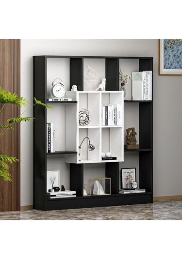 Mars Kitaplık - Siyah / Parlak Beyaz