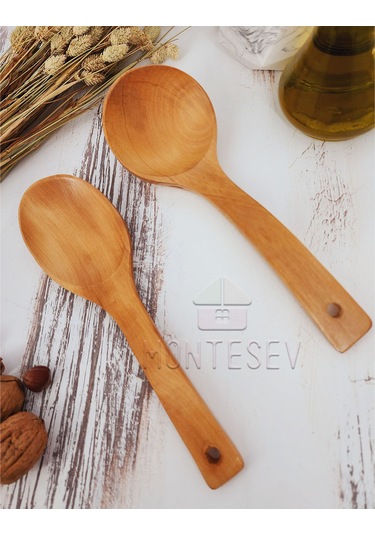Ahşap Tahta Mutfak Kaşık Seti 2 Parça Kayın Şimşir Ağacı 2-8