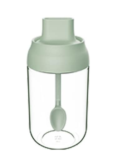 Etiketli, Neme Dayanıklı Kapaklı Ve Kaşıklı Entegre Baharat Kavanozu -yeşil 3