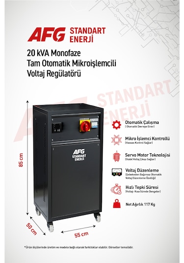 20 Kva Monofaze Tam Otomatik Mikroişlemcili Voltaj Regülatörü