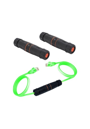 Fosenze Ip68 Su Ve Toz Dayanıklı Cat6a Rj45 Feme-feme Ethernet Koppleri, Dış Mekan İçin 2 Adet M23 Port, 250mhz, Cat5/cat5e/cat6 Uyumlu