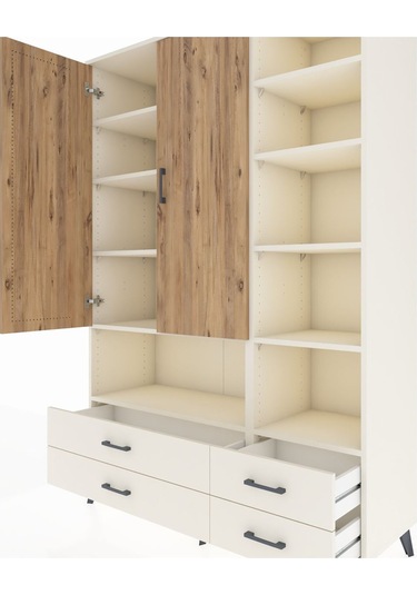 Hyperion Dolap 10 Raflı 4 Çekmeceli 2 Kapaklı 132x44x195 Ayta... Aytaşı