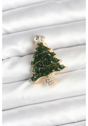 Çam Ağacı Model Yılbaşı Temalı Broş Çok Renkli