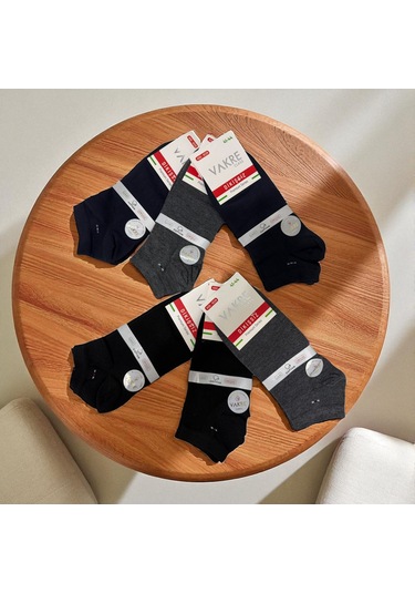 Erkek Kısa Dikişsiz Premium Series Çorap 12'li Ve 6'lı Siyah