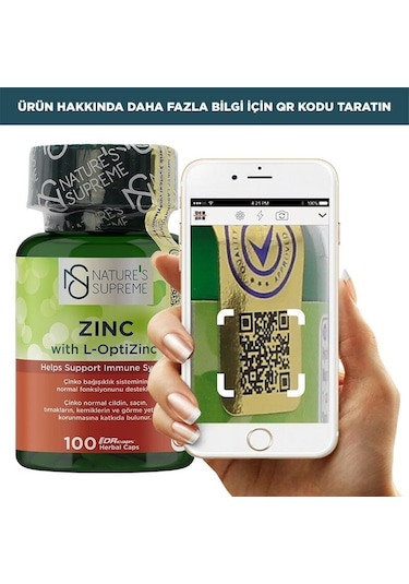 Natures Supreme Zinc 15 Mg 100 Kapsül Aromasiz