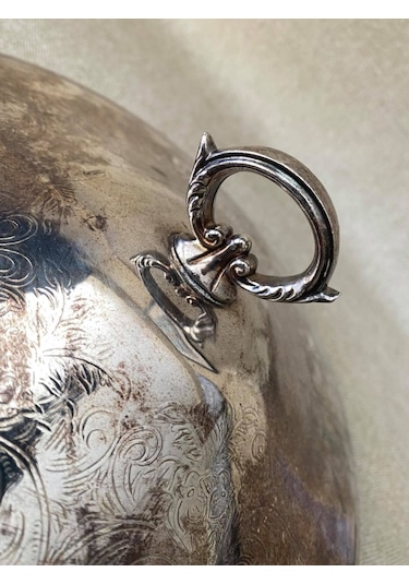 Gümüş Kaplama Desenlı Tencere Kapağı 24Cm