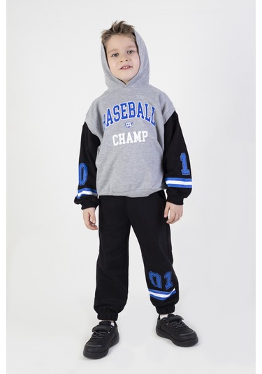 Harika Kids Erkek Çocuk Baseball Baskılı Örme Basic Eşofman Takımı 001