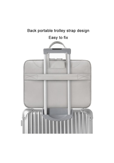 Baona Bn-q006 Pu Deri Tam Açılır Laptop Çantası 14 İnç İçin Açık Kayısı Rengi Siya