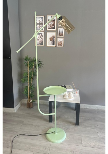 Windy Mint Gövde Bal Rengi Cam Lambader Tepsili Makas Gövde Modern Oturma Odası Natural