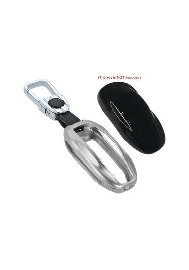 Neevoyu Tesla Model 3/s Anahtar Kılıfı, Alüminyum, Sinyali Etkilemez, Metal Anahtar Zinciri İle, Kırılmaya Dayanıklı, Silver