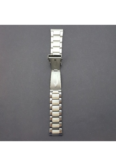 Çelik Metal Kol Saat Kordonu Yandan Basma Anahtarlı 24 Mm (B-02)