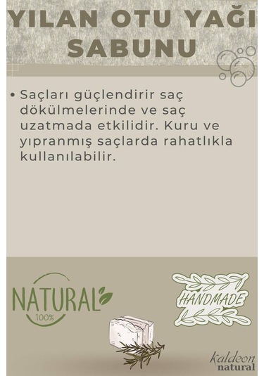 Yılan Otu Yağı Sabunu El Yapımı Doğal 120 G x 3 Adet