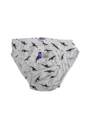 Sedef Yıldız Erkek Çocuk Desenli Külot Slip Pamuklu