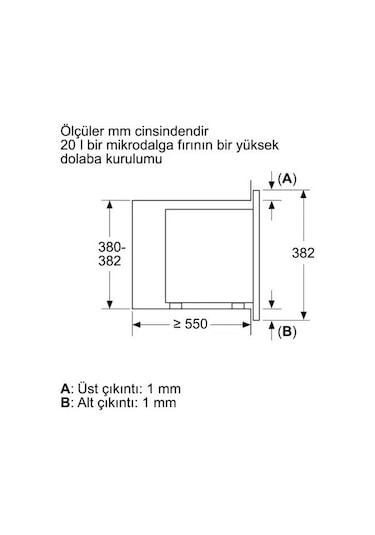 Bosch BFL623MG3 20 LT Ankastre Mikrodalga Fırın Inox