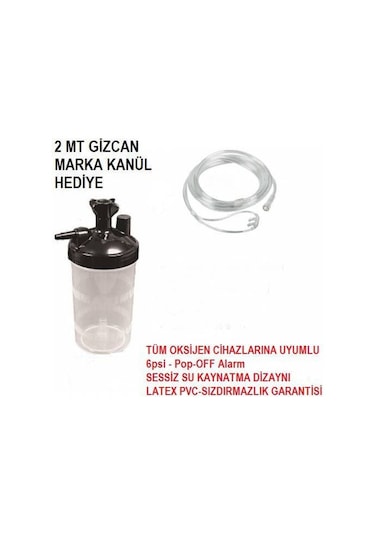 Oksijen Konsantratörü Su Kabı + Gizcan Kanül 2 M