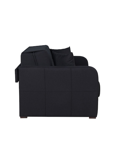 Kilim Mobilya Adonis Çift Kişilik Yataklı Kanepe 140 Mat Siyah