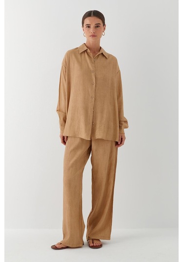 Gömlek Pantolon Takım Camel Camel